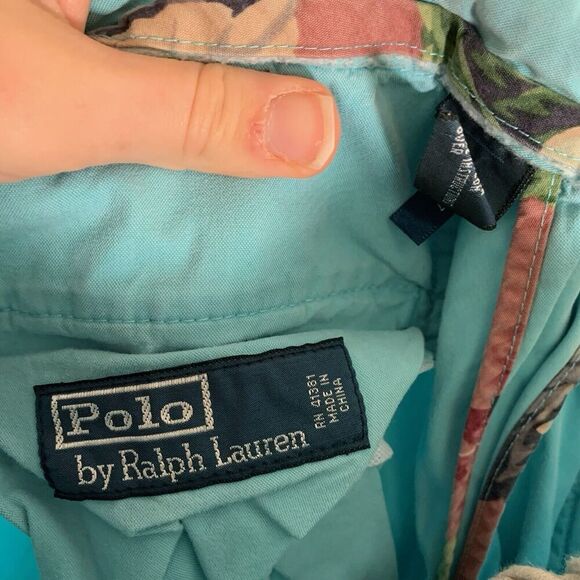 Polo Ralph Lauren Shorts Men's 36 Blue Chino Drawstring Pockets Cotton Blend - Picture 7 of 13